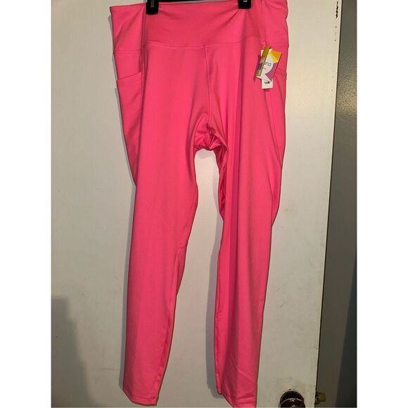 Barbie Pink Cabana by Crown & Ivy  workout leggings NWT women’s size XL - Picture 5 of 5